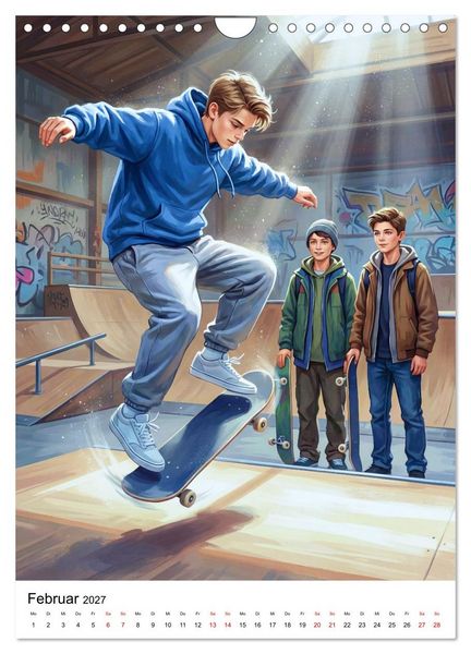 Produktbild: Level Up - Skate Vibes (Wandkalender 2027 DIN A4 hoch), CALVENDO Monatskalender