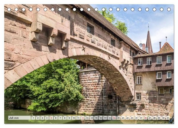 Produktbild: N&Uuml;RNBERG Historisches Stadtherz (Tischkalender 2026 DIN A5 quer), CALVENDO Monatskalender