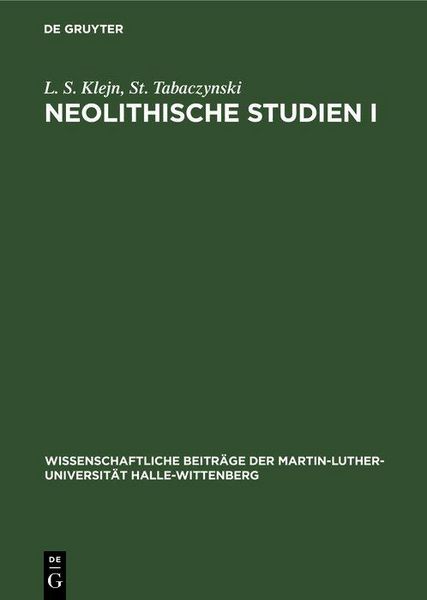 Produktbild: Neolithische Studien I