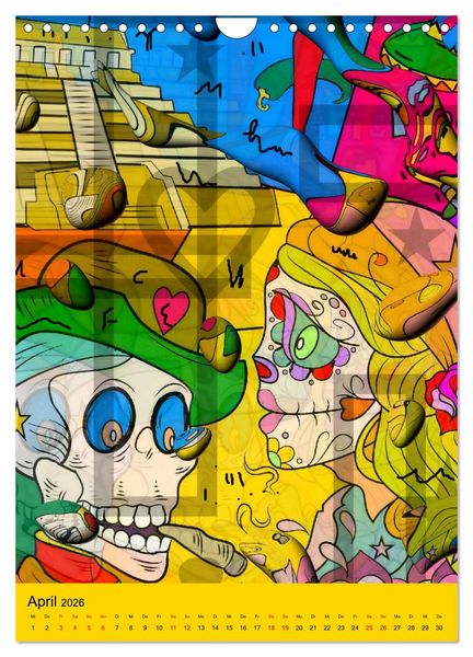 Produktbild: Nico Bielows Dia los Muertos (Wandkalender 2026 DIN A4 hoch), CALVENDO Monatskalender