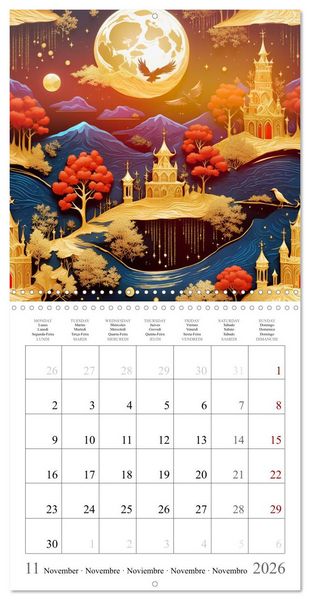 Produktbild: Moonlight miracle (Wall Calendar 2026 12 &times; 12 Inch) CALVENDO 12 Month Wall Calendar