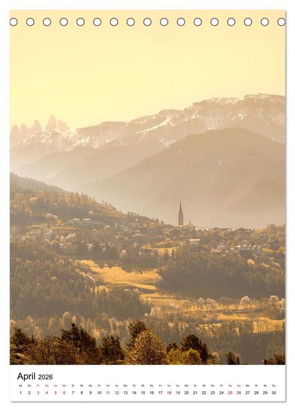 Produktbild: S&uuml;d-Tirol in stimmungsvollen Bildern (Tischkalender 2026 DIN A5 hoch), CALVENDO Monatskalender