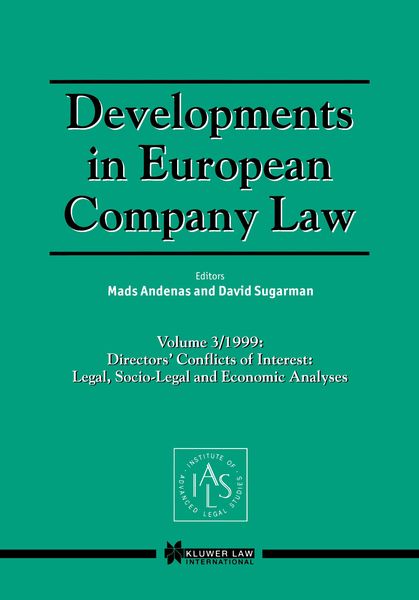 Produktbild: Developments in European Company Law