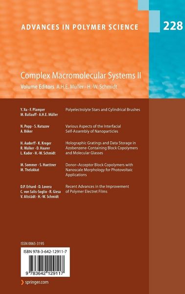 Produktbild: Complex Macromolecular Systems II