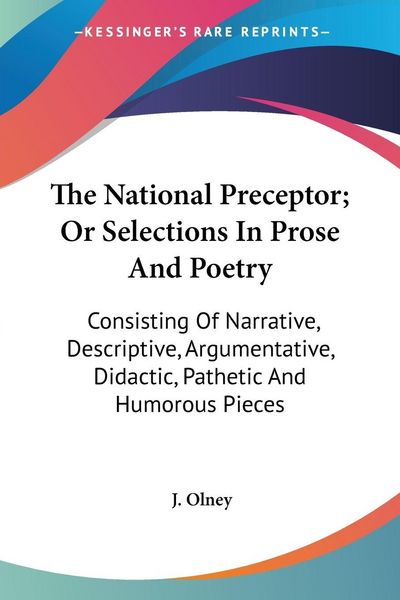 Produktbild: The National Preceptor; Or Selections In Prose And Poetry