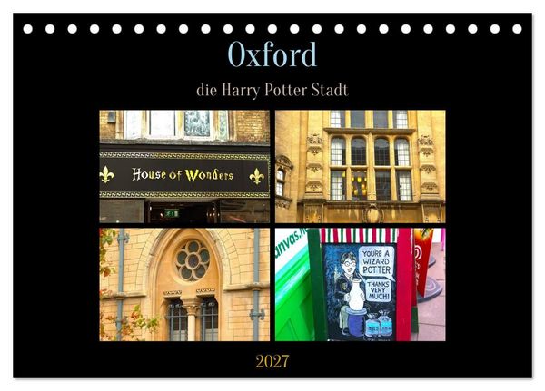 Produktbild: Oxford - die Harry Potter Stadt (Tischkalender 2027 DIN A5 quer), CALVENDO Monatskalender