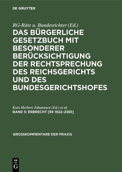 Produktbild: Erbrecht [&sect;&sect; 1922-2385]