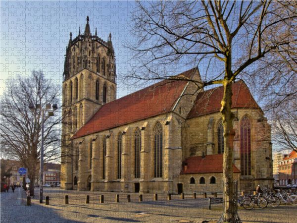 Produktbild: CALVENDO Puzzle Liebfrauen- oder &Uuml;berwasserkirche in M&uuml;nster | 1000 Teile Lege-Gr&ouml;&szlig;e 64x48cm Foto-Puzzle f&uuml;r gl&uuml;ckliche Stunden