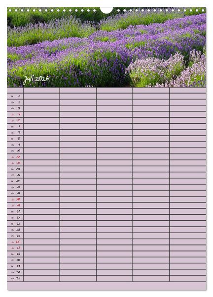 Produktbild: Naturzauber Lavendel - Familienplaner (Wandkalender 2026 DIN A3 hoch), CALVENDO Monatskalender