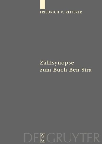 Produktbild: Z&auml;hlsynopse zum Buch Ben Sira