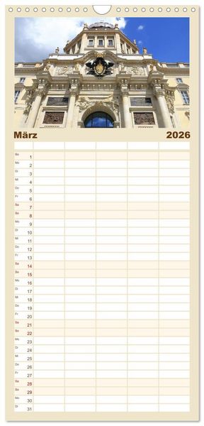 Produktbild: Familienplaner 2026 - In Berlins Mitte mit 5 Spalten (Wandkalender, 21 x 45 cm) CALVENDO