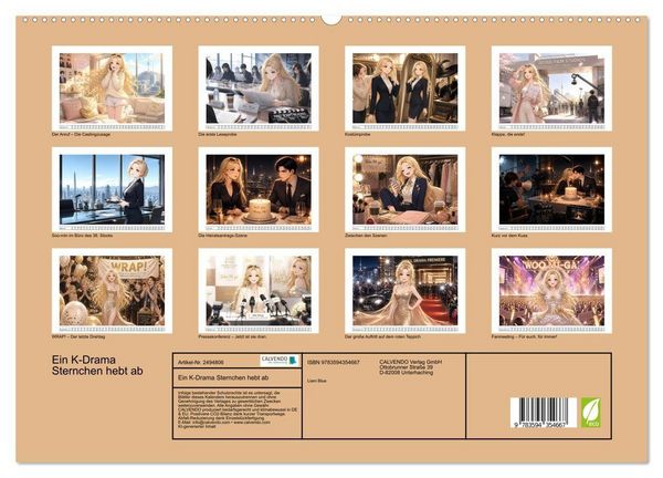 Produktbild: Ein K-Drama Sternchen hebt ab (hochwertiger Premium Wandkalender 2027 DIN A2 quer), Kunstdruck in Hochglanz