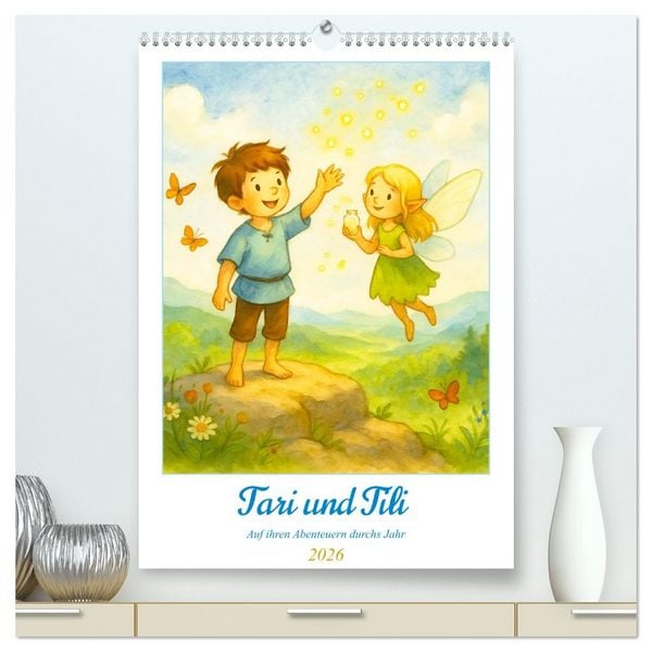 Tari und Tili (hochwertiger Premium Wandkalender 2026 DIN A2 hoch), Kunstdruck in Hochglanz