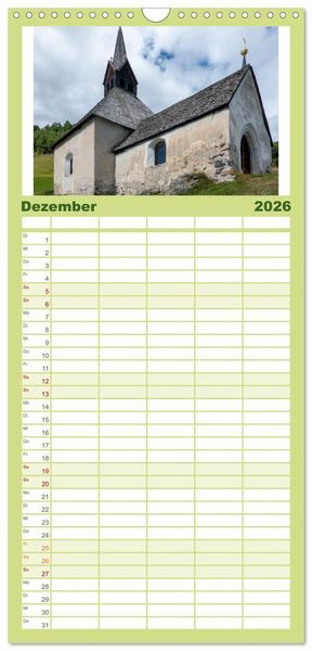 Produktbild: Familienplaner 2026 - Der Reschensee - ein Panormanen-Abenteuer mit 5 Spalten (Wandkalender, 21 x 45 cm) CALVENDO
