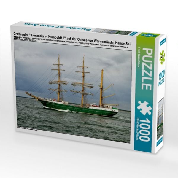 Produktbild: CALVENDO Puzzle Gro&szlig;segler "Alexander v. Humboldt II" auf der Ostsee vor Warnem&uuml;nde, Hanse Sail 2013 | 1000 Teile Lege-Gr&ouml;&szlig;e 64x48cm Foto-Puzzle f&uuml;r gl&uuml;ckliche Stunden