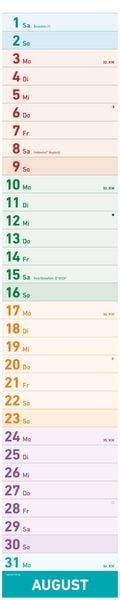 Produktbild: Megaplaner XXL 2026 - Streifen-Kalender 18x86 cm - mit Ferienterminen - viel Platz für Notizen - Wandplaner - Küchenkalender - Alpha Edition