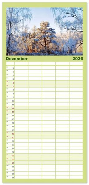 Produktbild: Familienplaner 2026 - Dreieich Natur Pur mit 5 Spalten (Wandkalender, 21 x 45 cm) CALVENDO