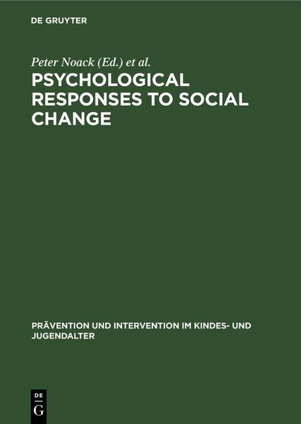 Produktbild: Psychological Responses to Social Change