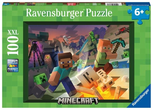 ab Puzzle Kinderpuzzle - Kinder - Teile Jahren\' 100 Monster 13333 für Minecraft Minecraft kaufen Ravensburger 6 Spielwaren XXL -