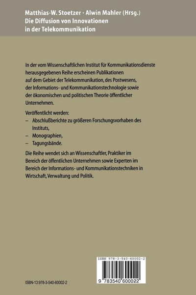 Produktbild: Die Diffusion von Innovationen in der Telekommunikation