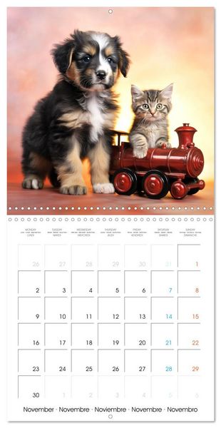 Produktbild: Mignon duo (Calendrier mural carr&eacute; 2026 30x30 cm) Calendrier double avec une page pour vos prises de notes