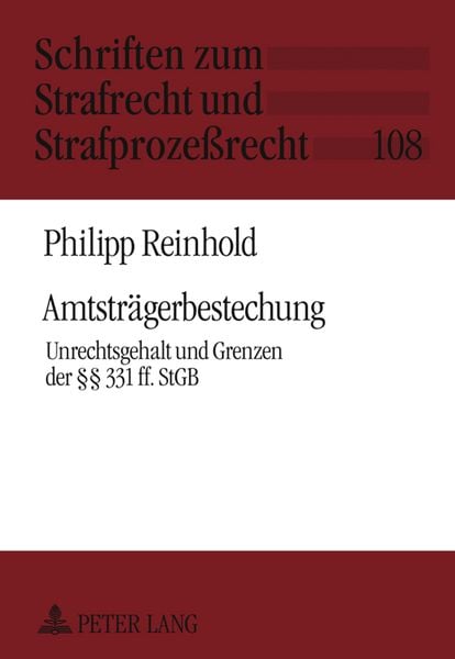 Produktbild: Amtstraegerbestechung