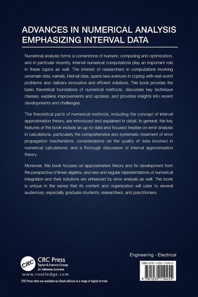 Produktbild: Advances in Numerical Analysis Emphasizing Interval Data