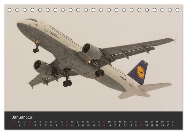 Produktbild: Verkehrsflugzeuge (Tischkalender 2026 DIN A5 quer), CALVENDO Monatskalender