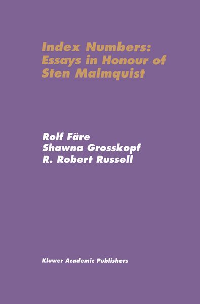 Produktbild: Index Numbers: Essays in Honour of Sten Malmquist