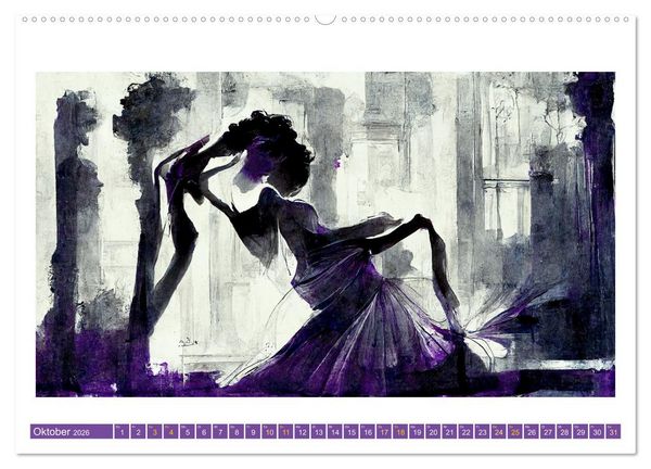 Produktbild: Romatic Ballerina (hochwertiger Premium Wandkalender 2026 DIN A2 quer), Kunstdruck in Hochglanz