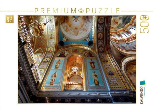"CALVENDO Puzzle Ein Motiv aus dem Kalender ""CHRIST-ERLÖSER-KATHEDRALE MOSKAU"" | 500 Teile Lege-Größe 48 × 36 cm Foto-Puzzle für Erwachsene"