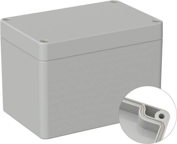 TRU COMPONENTS TC-9065648 Industrie-Gehäuse 120 x 80 x 85 ABS Lichtgrau (RAL 7035) 1St.