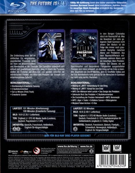 Produktbild: Alien vs. Predator 1+2 [2 BRs]