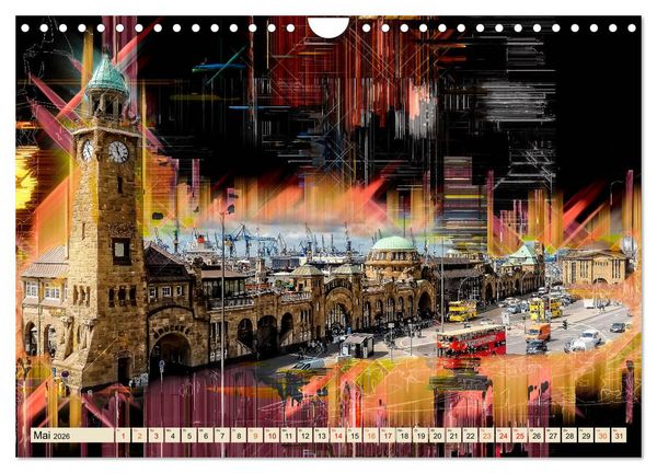 Produktbild: Hamburg abstrakt (Wandkalender 2026 DIN A4 quer), CALVENDO Monatskalender