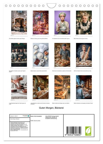 Produktbild: Guten Morgen, B&auml;ckerei (Wandkalender 2026 DIN A4 hoch), CALVENDO Monatskalender