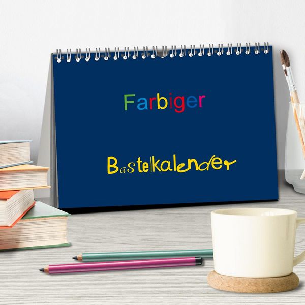 Produktbild: Farbiger Bastelkalender (Tischkalender 2026 DIN A5 quer), CALVENDO Monatskalender