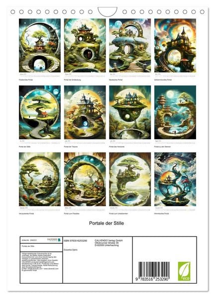 Produktbild: Portale der Stille (Wandkalender 2026 DIN A4 hoch), CALVENDO Monatskalender