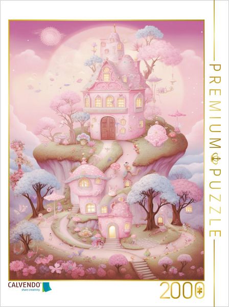 Produktbild: CALVENDO Puzzle S&uuml;&szlig;e H&auml;user im rosa Wunderland | 2000 Teile Lege-Gr&ouml;&szlig;e 90x67cm Foto-Puzzle f&uuml;r gl&uuml;ckliche Stunden