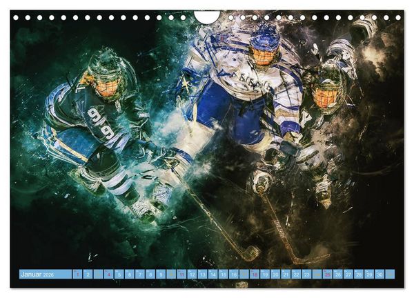 Produktbild: Eishockey - extrem cool (Wandkalender 2026 DIN A4 quer), CALVENDO Monatskalender