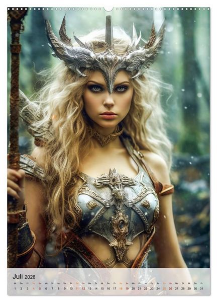 Produktbild: Fantasy Queens (Wandkalender 2026 DIN A2 hoch), CALVENDO Monatskalender