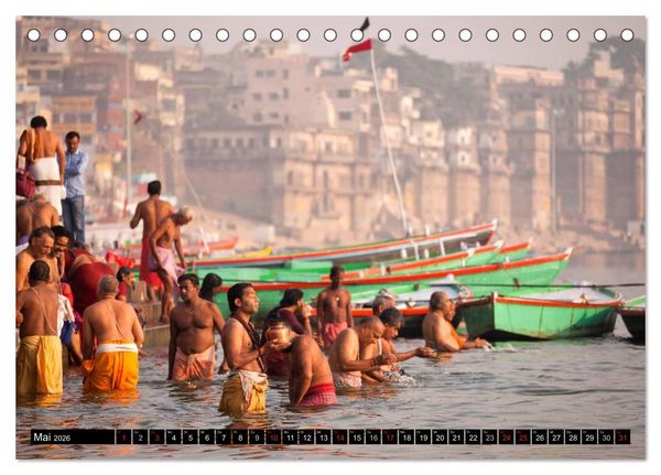 Produktbild: Indien - Varanasi (Tischkalender 2026 DIN A5 quer), CALVENDO Monatskalender