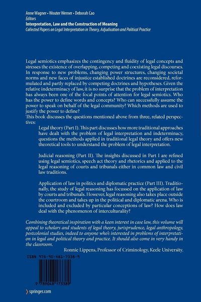 Produktbild: Interpretation, Law and the Construction of Meaning