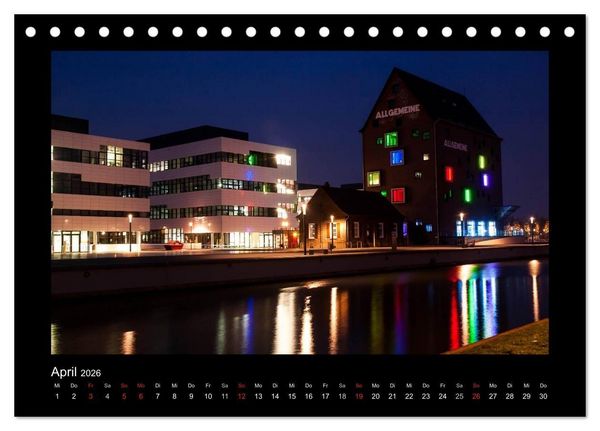 Produktbild: Sch&ouml;nes Kleve bei Tag und Nacht (Tischkalender 2026 DIN A5 quer), CALVENDO Monatskalender