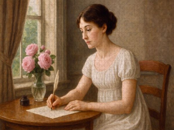 Produktbild: CALVENDO Puzzle Jane Austen | 1000 Teile Lege-Gr&ouml;&szlig;e 64x48cm Foto-Puzzle f&uuml;r gl&uuml;ckliche Stunden