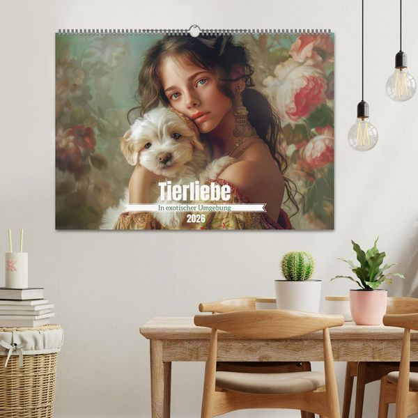 Produktbild: Tierliebe - In exotischer Umgebung (Wandkalender 2026 DIN A2 quer), CALVENDO Monatskalender