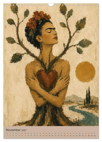 Produktbild: Boho Frauen Kunstkalender - 12 Vintage Kunstportr&auml;ts (Wandkalender 2027 DIN A3 hoch), CALVENDO Monatskalender