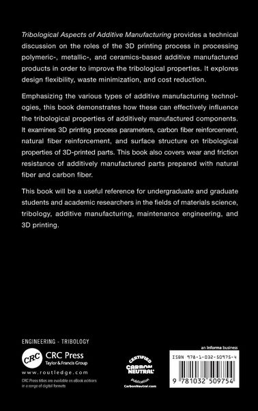 Produktbild: Tribological Aspects of Additive Manufacturing