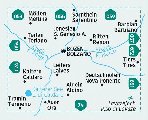 Produktbild: KOMPASS Wanderkarte 154 Bozen und Umgebung