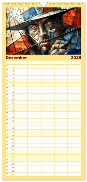 Produktbild: Familienplaner 2026 - Seelenblicke mit 5 Spalten (Wandkalender, 21 x 45 cm) CALVENDO