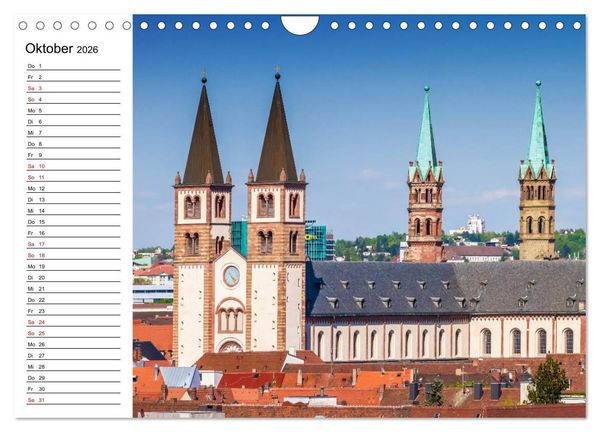 Produktbild: W&Uuml;RZBURG Historisches Stadtherz (Wandkalender 2026 DIN A4 quer), CALVENDO Monatskalender